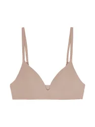 Sujetador sin aros WIRELESS PLUNGE BRA hazelnut beige 32A