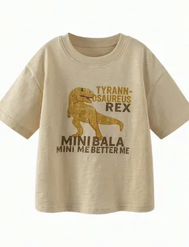 Camiseta de punto con textura de dinosaurio para niños, suave, transpirable y ligera, estilo casual, adecuada para uso diario en verano 13Y - Shein - FashionsVida