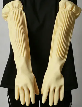 Guantes de limpieza impermeables extra largos de 21.65 pulgadas/55 cm - Reforzados antideslizantes - Guantes para limpiar el suelo del estanque - Guan - Shein - FashionsVida