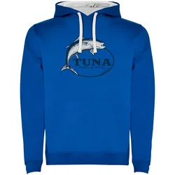 Tuna Fishing Club Two-colour Hoodie Royal Blue / White L Men,Women