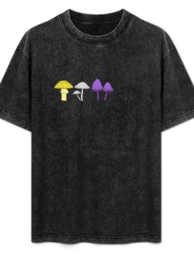 Non-binary Mushrooms T-Shirt Plus Size Loose Fit T-Shirt - Aliexpress - FashionsVida