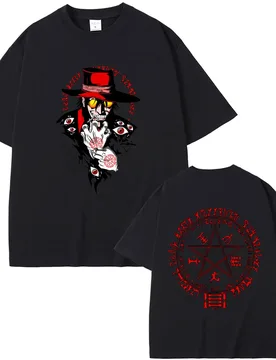 Anime Hellsing Vampire Alucard T-shirt Men Women Cartoon Manga Gothic Rock Streetwear Male Casual Oversized Crewneck T Shirts - Aliexpress - FashionsVida