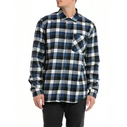 Camicia A Maniche Lunghe M095a.000.52656 Blue / Black / Natural White 2XL