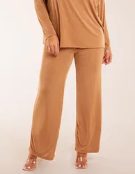 Acetate Trousers - ONE / Camel - female
