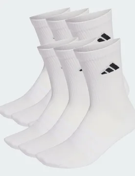 CALZINI AMMORTIZZATI CREW CONFEZIONE DA 6 PAIA 40-42 White / White / Black - Adidas - FashionsVida