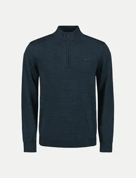 Pullover mit Reißverschlusskragen Blau XL - No Excess - FashionsVida