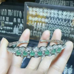 Natural A jadeite ice blue coin bracelet