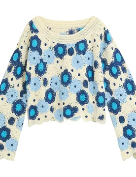 Jersey de mujer crochet flores - Desigual - FashionsVida