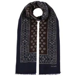 Polka Dots Wool Scarf by - brown-blue - Female - Size: One Size