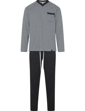Pijama de hombre largo de rayas - Lohe - FashionsVida