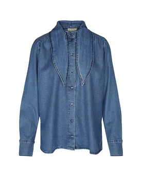 Blusa vaquera azul oscuro L - Smith&soul - FashionsVida