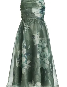Korsage Kleid aus bedrucktem Organz female - 34 - FashionsVida