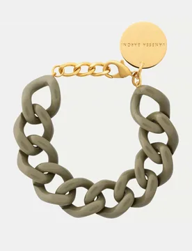 Mini Flat Chain Bracelet Grün - Vanessa Baroni - FashionsVida