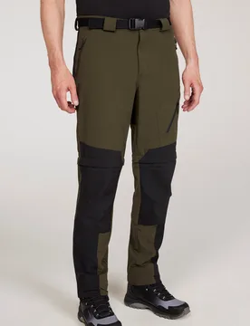 Forest Trekking Mens Zip Off Trousers - Green - Green - Size: W40 - Mountain Warehouse - FashionsVida