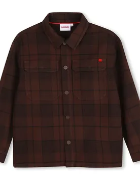 Hugo Chemise à Manches Longues G01226 Chicory Coffee 8 Années Fille - Hugo Boss - FashionsVida