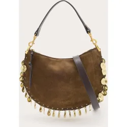 Bolso de hombro Oskan Soft Zipped de ante