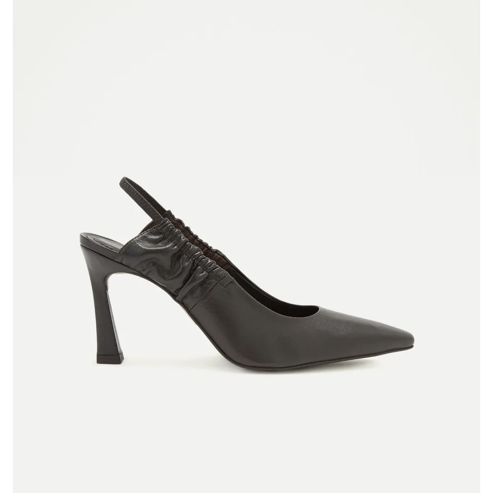 Zapato tacón, destalonado arrugado - Latouche - FashionsVida