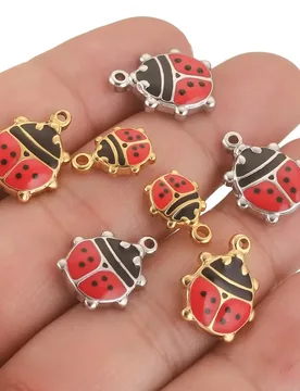 Pcs Lot Stainless Steel Charms Enamel Ladybug Charm Bug Pendant for DIY Necklace Bracelet Bag Material Jewelry Making Supplies - Aliexpress - FashionsVida
