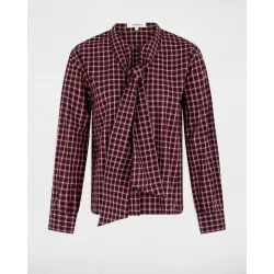 Camisa de mujer con estampado tartan