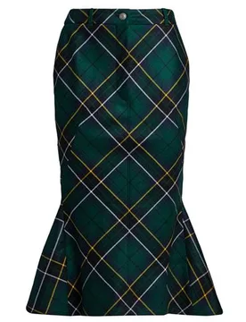 Midi-Rock Damen Dunkelgrün 34,36 Damen - MCQUEEN - FashionsVida