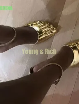 Fashionable Gold Thumb Five Toe Sandals Women Slim High-Heeled Slippers Versatile Temperament Ankle Strap Sandals - Aliexpress - FashionsVida