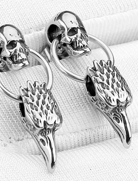 Best-selling Stainless Steel Fashionable Men's Retro Skull Eagle Beaded Earrings, Available for Both Men and Women - Aliexpress - FashionsVida