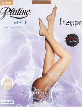 Panty de verano mate anticarreras de 10 deniers de mujer - Platino - FashionsVida