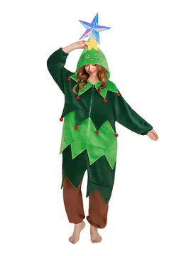 Christmas Tree Christmas Onesie Soft Cozy Loungewear Winter One Piece Pajamas Halloween Funny Costume For Unisex Adult - S - OLAOLA - FashionsVida