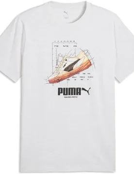 Graphics sneaker camiseta manga corta hombre Gris (L) - Puma - FashionsVida