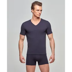 Camiseta interior de hombre de manga corta de algodón orgánico