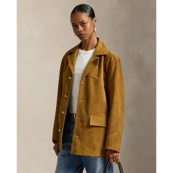 Chaqueta de mujer estilo Western de ante