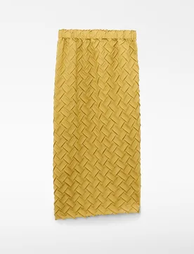 Falda midi recta con cinturilla elástica - Adolfo Dominguez - FashionsVida