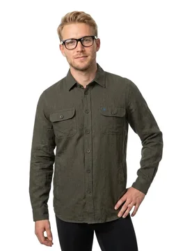 Chemise à Manches Longues 16038504 Dark Khaki 3XL - Fynch Hatton - FashionsVida