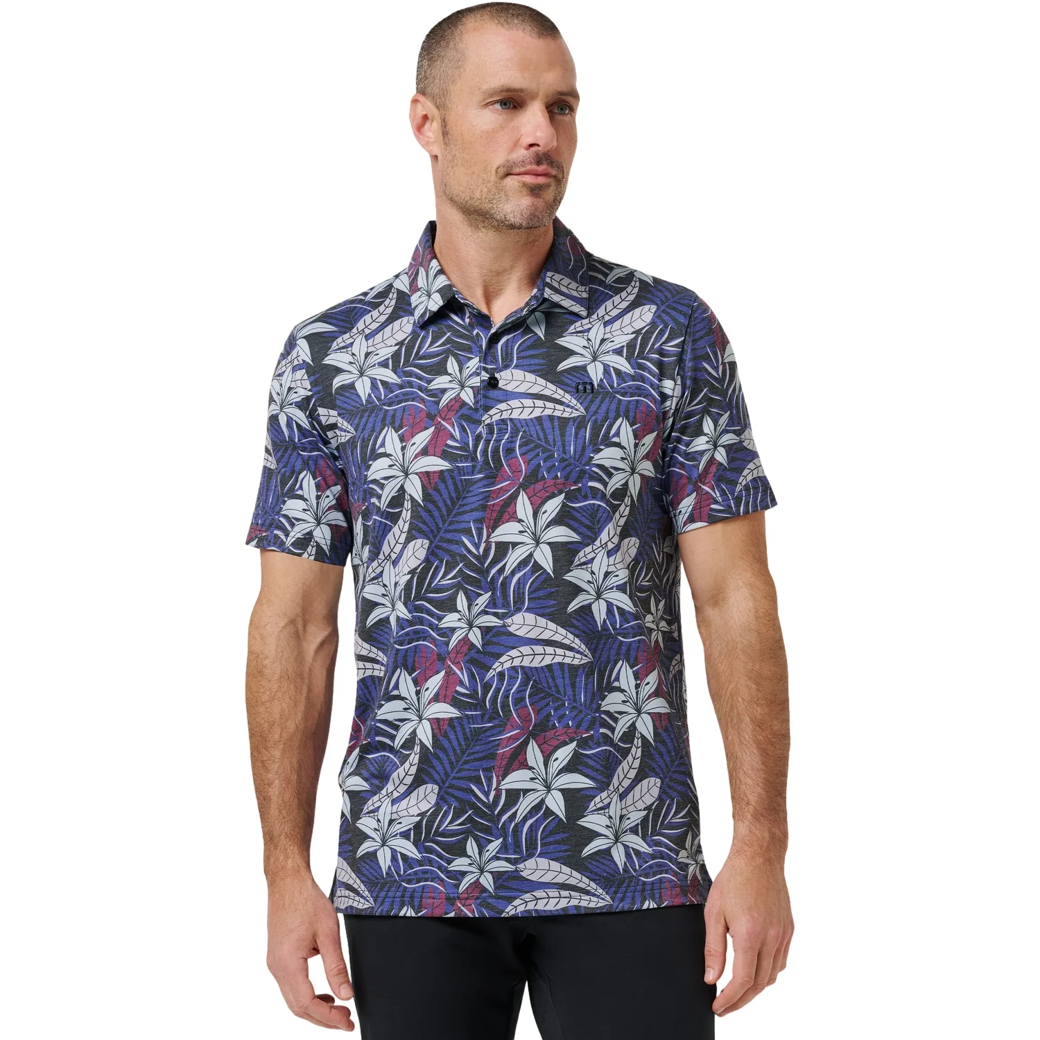 Polo Featherweight Open Bay, schwarz/bunt xxl - TravisMathew - FashionsVida