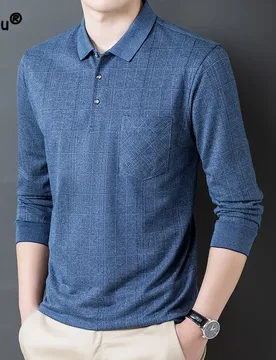 Men's Simplicity Solid Color Business Office Shirt Autumn Winter Male Clothes All-match Long Sleeve Casual Polo-Neck Shirts - Aliexpress - FashionsVida