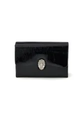 Pochette nera con fibbia gioiello SERA/3512