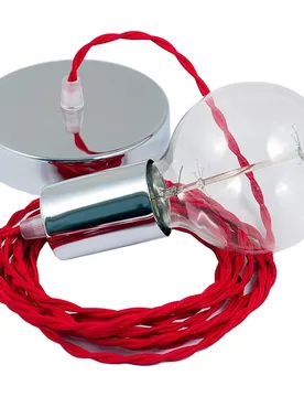 Cables Suspension Luminaire Tm09 2 M Diy Red / Chrome Plated One Size - Creative - FashionsVida