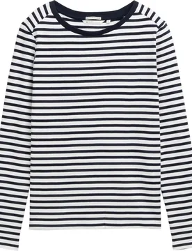 Camiseta de mujer con manga larga de rayas - Tom Tailor - FashionsVida