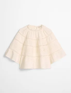 Blusa boho de estilo folclórico relajado de gasa de algodón bordada - MARC O'POLO - FashionsVida