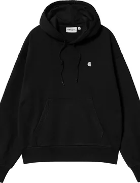 Sweat forme ballon - W' Hooded Casey Sweatshirt Black Silver en Coton - Taille M - Noir - Carhartt WIP - FashionsVida