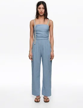 Mono de mujer tirantes fruncido rayas - Bimba y Lola - FashionsVida