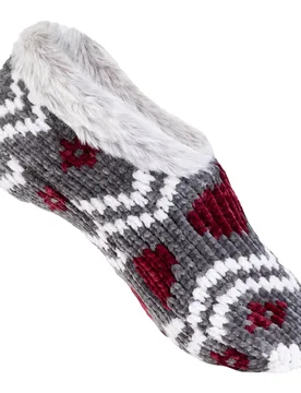 ABS-Bettsocken „Herzilein“ grau rot - wonderwalk - FashionsVida