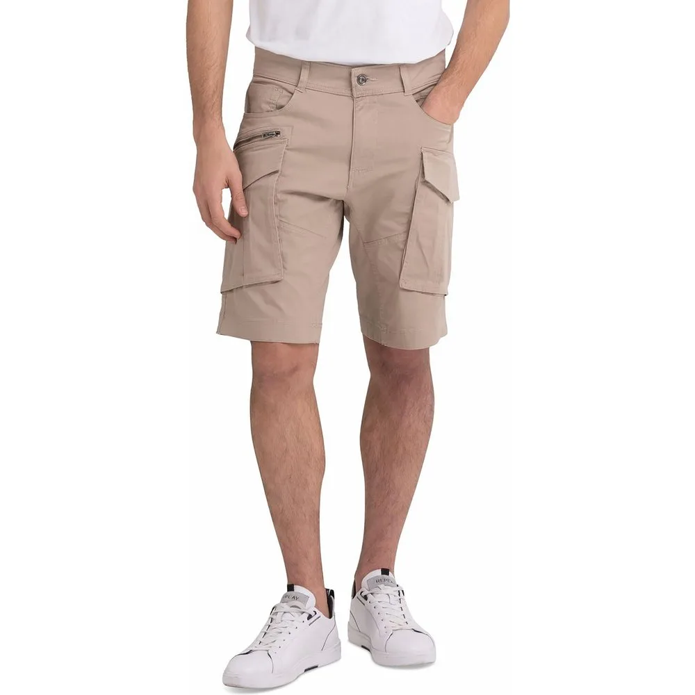 Bermuda cargo de hombre regular fit con bolsillos solapa - Replay - FashionsVida