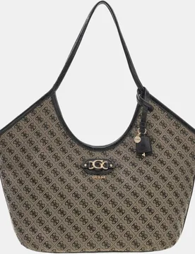 Bolso hobo con doble asa y logo metálico - Guess - FashionsVida