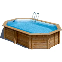 Piscina madera ovalada 536x336x117cm