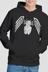 Unisex Venom Emblem Hoodie in Black Size: 2XL - Black - Size: 2XL