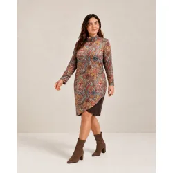 Vestido estampado de punto