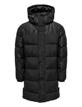 Winterjacke - ONSTYE PUFFER COAT OTW - S bis XXL - für Männer - Größe S - schwarz - Männer - male - ONLY and SONS - FashionsVida