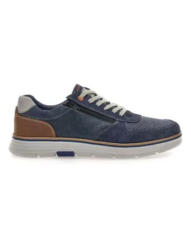 Scarpe stringate blu traforate con zip laterale 26111008 43 - PITTARELLO ECO - FashionsVida