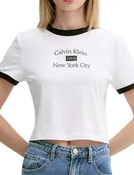 T-Shirt Drapey Jersey Eu S;Eu Xs Female - Calvin Klein Jeans - FashionsVida